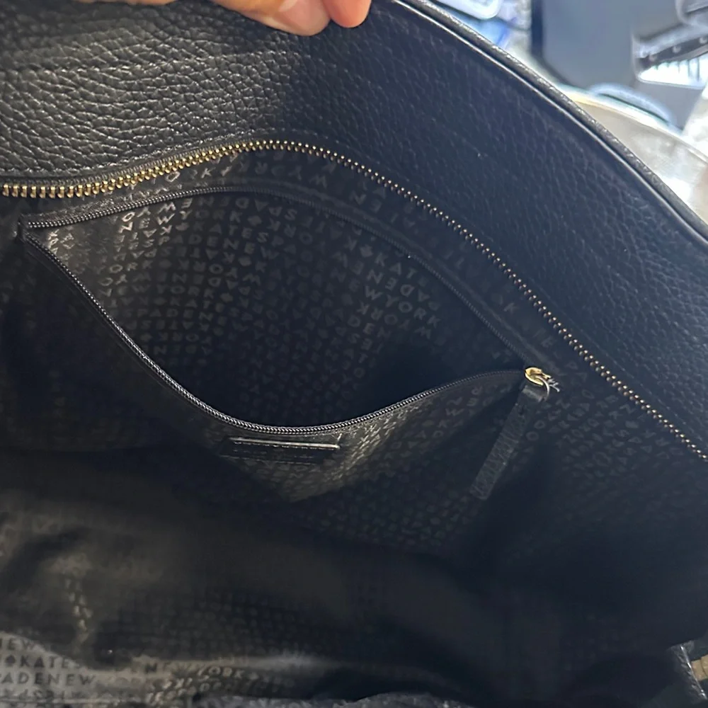 Kate Spade Black Pebbled Leather Tote - Picture 6 of 13